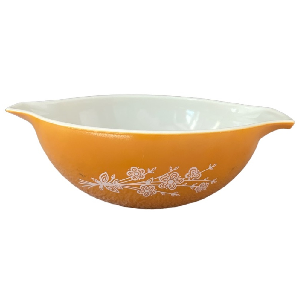 Vintage Pyrex Bowls Set Butterfly Gold Cinderella Butterflies 3 Pc Antique MCM - Picture 5 of 16